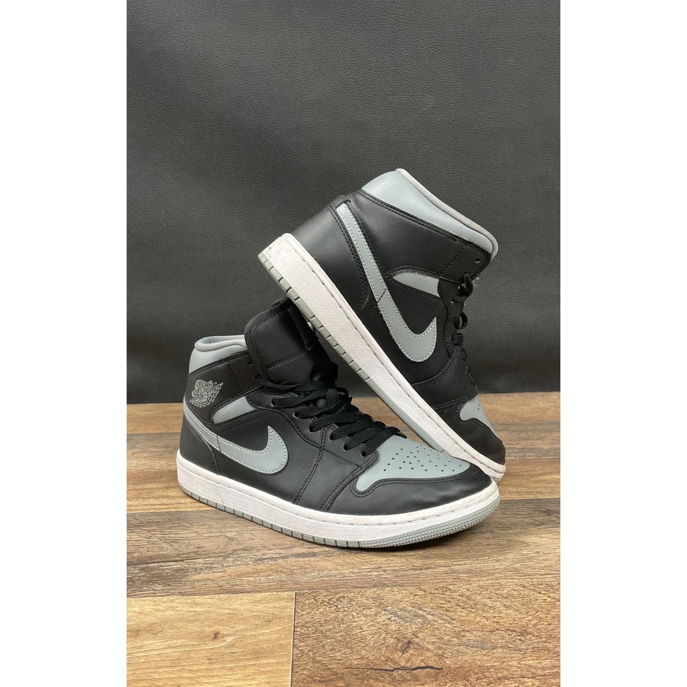 Nike Air Jordan 1‎ Mid Shadow Black Grey White BQ6472-007 Women's Size 8